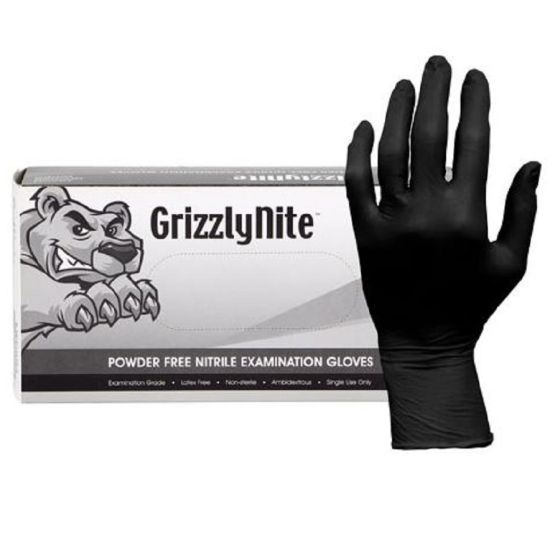 ADENNA ProWorks® GrizzlyNite® Black Nitrile Exam Gloves