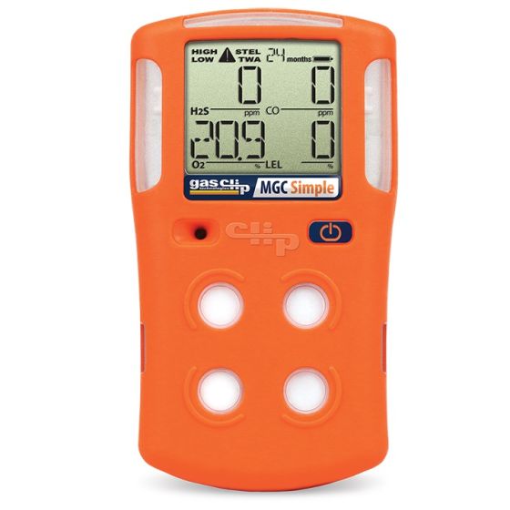 Gas Clip Technologies 4-Gas Detector, H2S, CO, O2, LEL