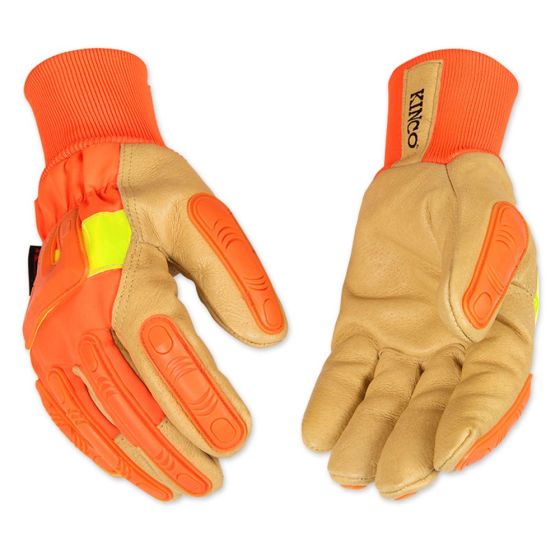 Kinco Hi-Viz Lined Gloves, Orange