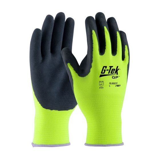 PIP® G-Tek® Latex Coated Hi-Vis Knit Polyester Gloves