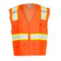 KISHIGO Solid Front with Mesh Back Class 2 Safety Vest, Orange